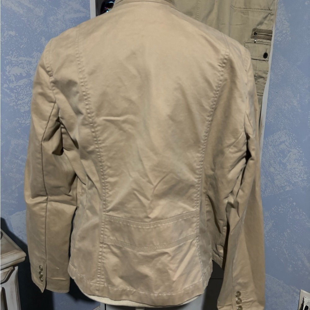 Vintage Eddie Bauer 2pc skirt and jacket set tan size 12 safari style - Picture 6 of 15